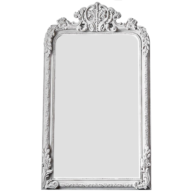Зеркало Aged White Mirror Белый винтажная патина Античное зеркальное стекло Зеркало Aged White Mirror Белый винтажная патина Античное зеркальное стекло в Рязани | Loft Concept