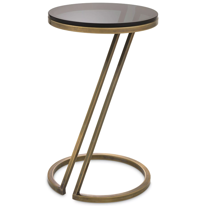 Приставной стол Eichholtz Side Table Falcone Brass Латунь Стекло Смок Приставной стол Eichholtz Side Table Falcone Brass Латунь Стекло Смок в Рязани | Loft Concept