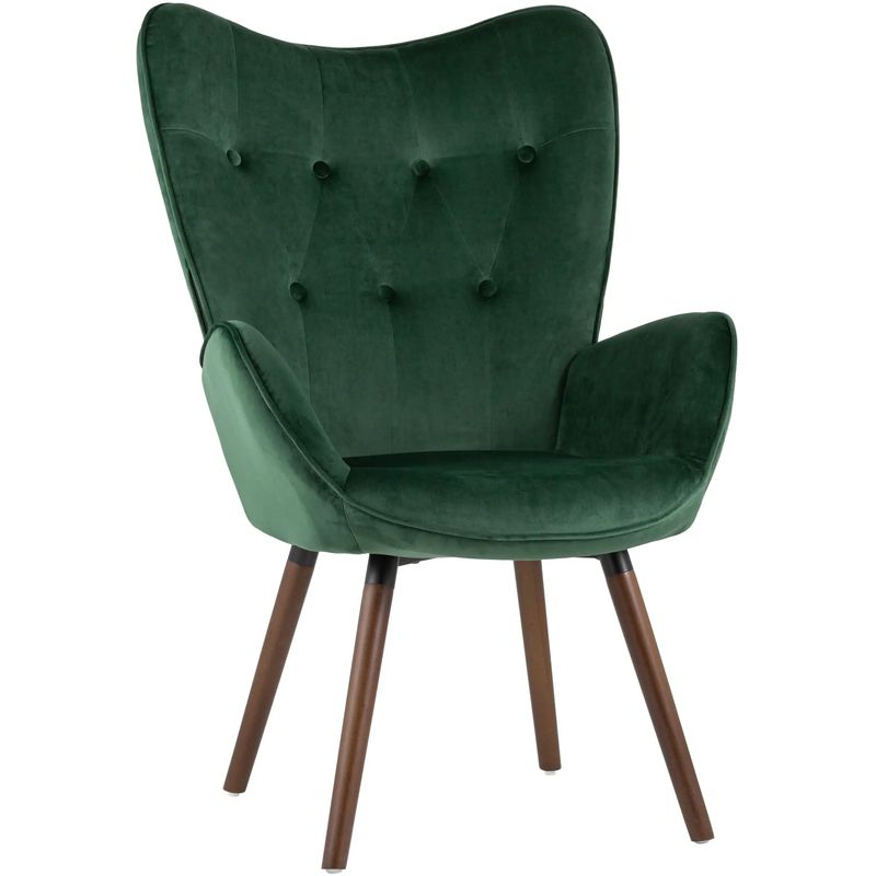 Полукресло Зеленый Велюр Grandee Chair Зеленый Коричневый Полукресло Зеленый Велюр Grandee Chair Зеленый Коричневый в Рязани | Loft Concept