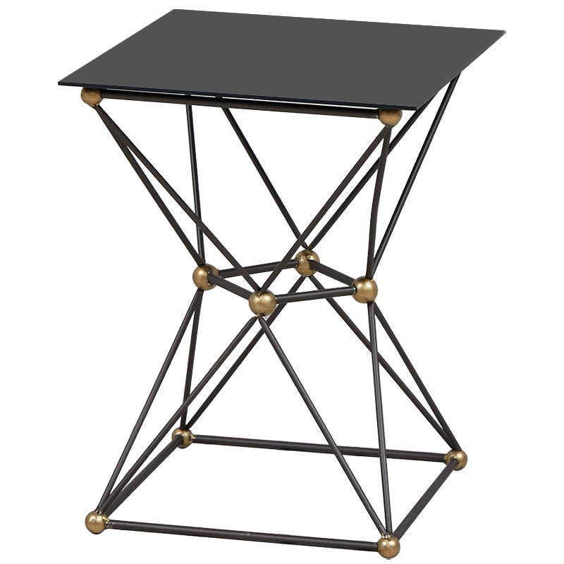 Приставной стол Rubio Side Table Черный Золотой Приставной стол Rubio Side Table Черный Золотой в Рязани | Loft Concept