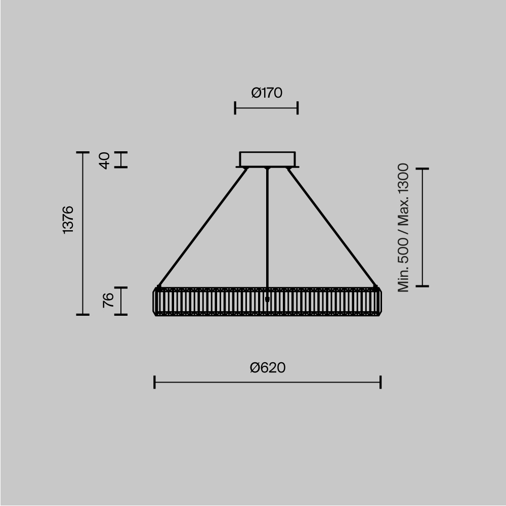 Люстра подвесная Krone 3000К 36Вт в Рязани