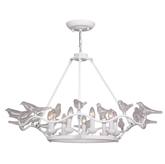 Люстра Dove Chandelier Glass Bird White Белый Люстра Dove Chandelier Glass Bird White Белый в Рязани | Loft Concept