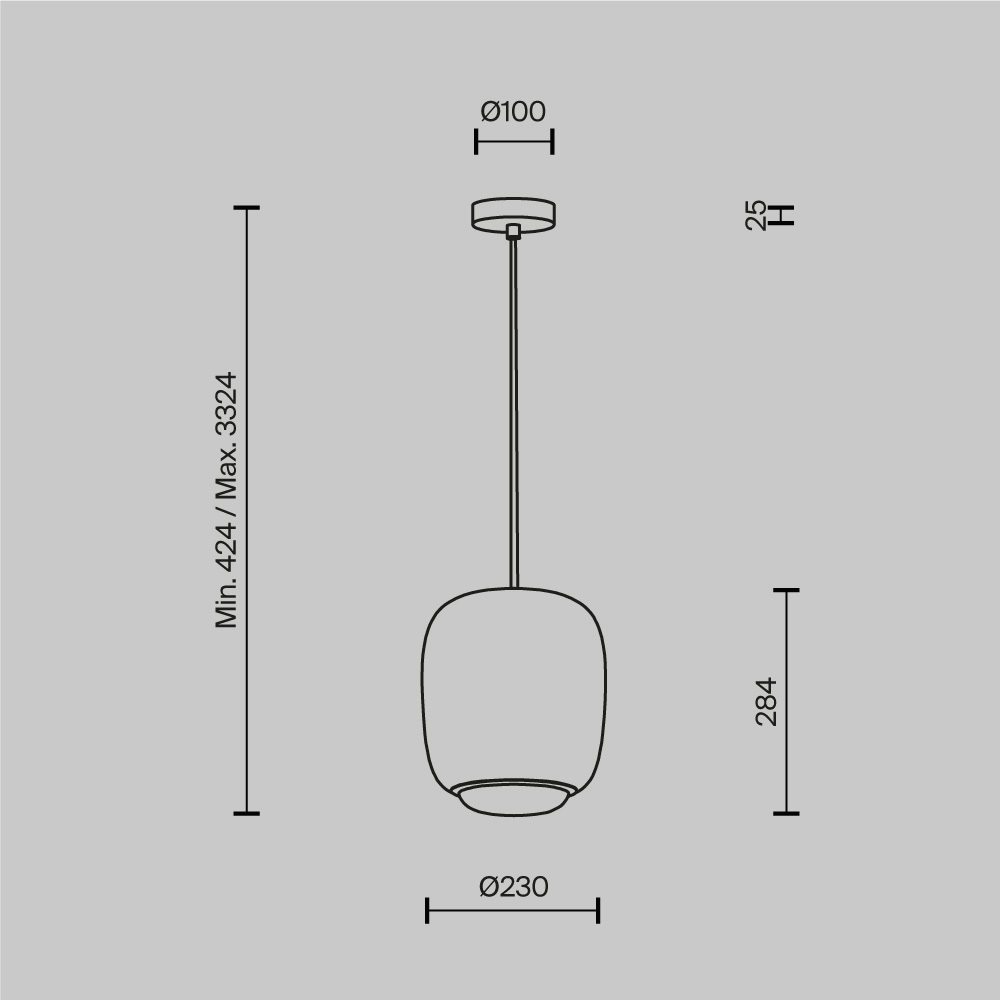 Подвесной светильник Brio Серый 3000К 12Вт в Рязани