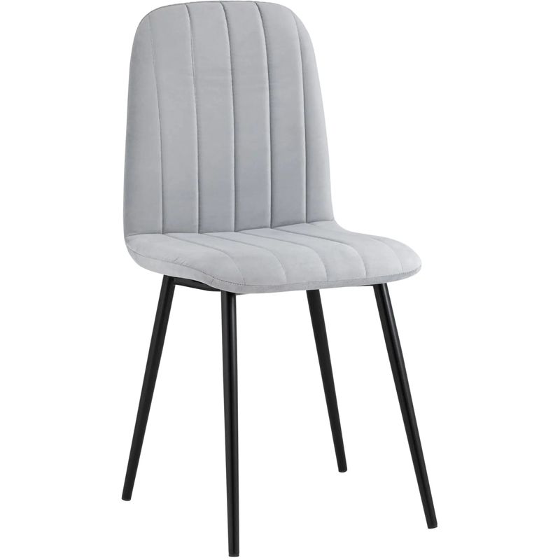 Стул Easy Chair Велюр Светло-Серый цвет Светло-серый Черный Стул Easy Chair Велюр Светло-Серый цвет Светло-серый Черный в Рязани | Loft Concept