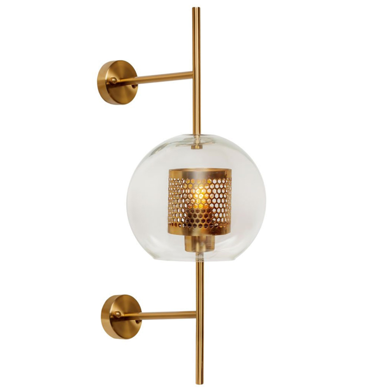 Бра Perforation Wall Lamp Gold 58 Золотой Прозрачное Стекло Бра Perforation Wall Lamp Gold 58 Золотой Прозрачное Стекло в Рязани | Loft Concept