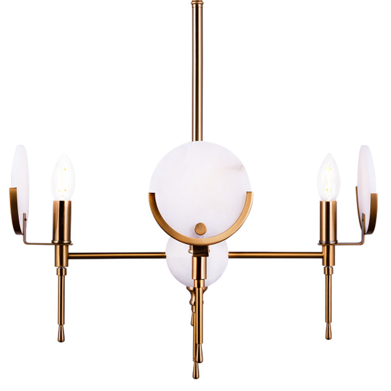 Люстра Levanzo Chandelier 50 Золотой Белое матовое стекло в Рязани | Loft Concept 