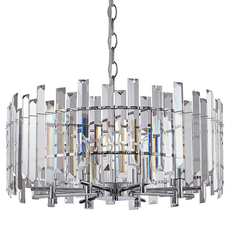 Люстра Langley Chandelier chrome 60 Хром Прозрачный Люстра Langley Chandelier chrome 60 Хром Прозрачный в Рязани | Loft Concept