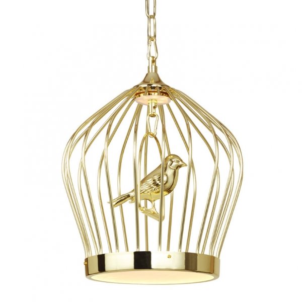 Люстра Birdcage Chandelier Gold Глянцевое золото Люстра Birdcage Chandelier Gold Глянцевое золото в Рязани | Loft Concept