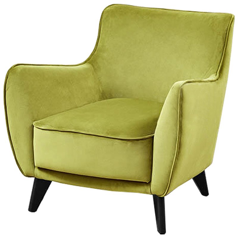 Кресло Light Green Softness Chair Салатовый Коричневый Кресло Light Green Softness Chair Салатовый Коричневый в Рязани | Loft Concept