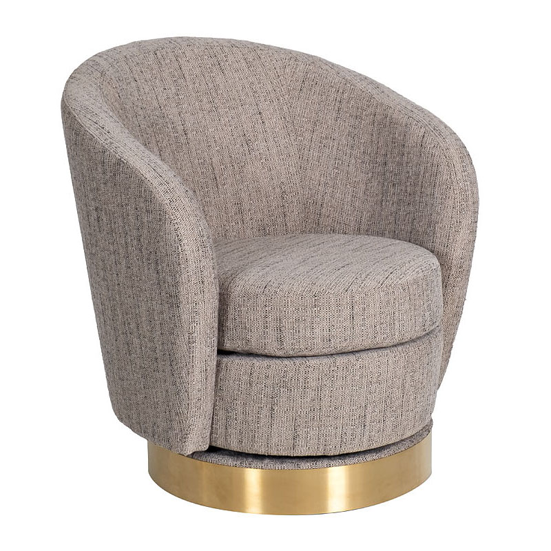 Кресло Julia Armchair Golden Belt Бежево-серый Кресло Julia Armchair Golden Belt Бежево-серый в Рязани | Loft Concept