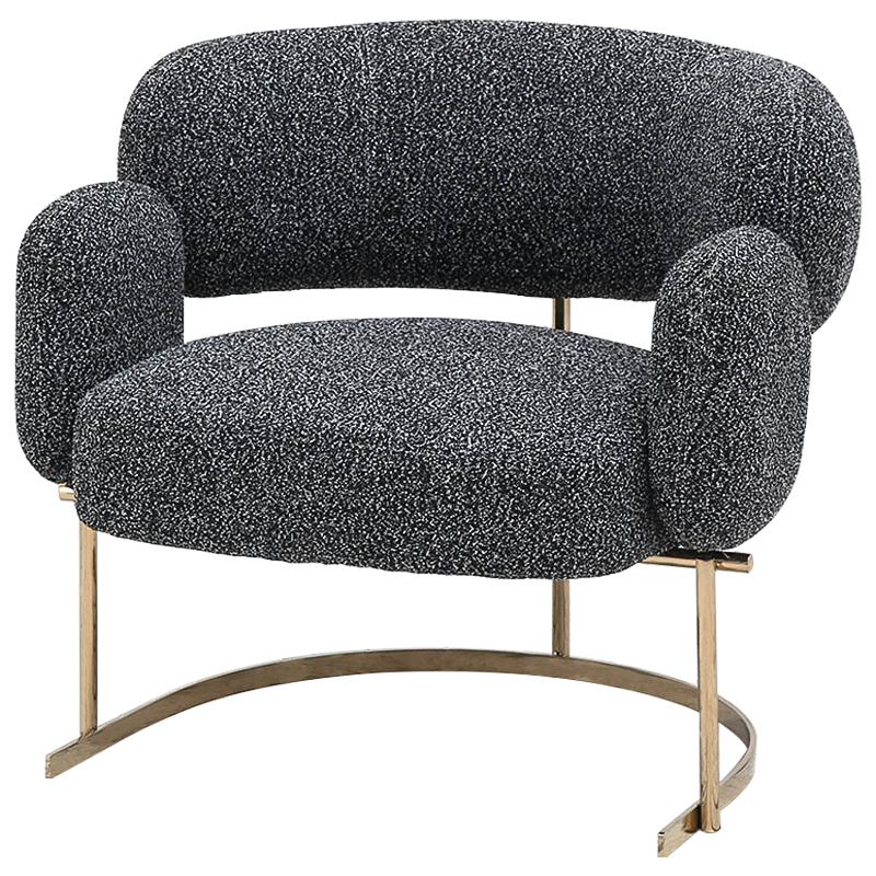 Кресло Madge Armchair Серый Глянцевое золото Кресло Madge Armchair Серый Глянцевое золото в Рязани | Loft Concept