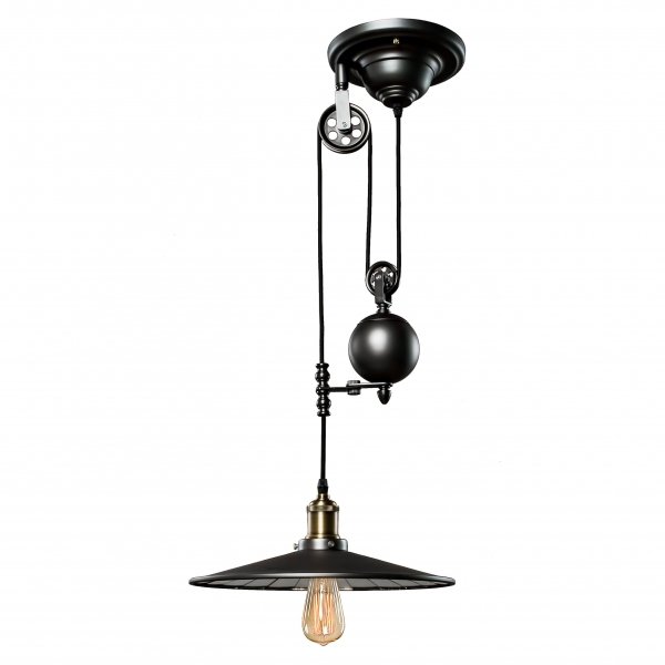 Подвесной светильник Loft Cone Pendant Balance Line 1 Винтажный черный Подвесной светильник Loft Cone Pendant Balance Line 1 Винтажный черный в Рязани | Loft Concept