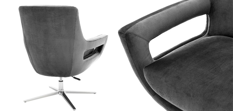 Кресло Eichholtz Swivel Chair Flavio Grey Кресло Eichholtz Swivel Chair Flavio Grey - Loft-Concept в Рязани