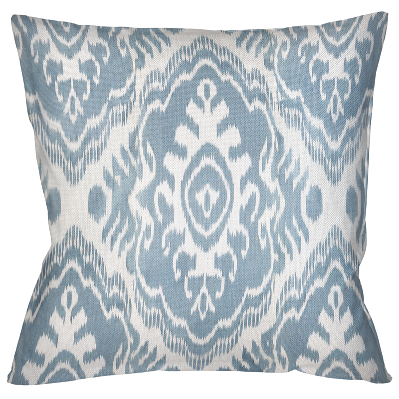 Декоративная подушка со светло-голубым узором Ikat Pattern Голубой Белый Бежевый Декоративная подушка со светло-голубым узором Ikat Pattern Голубой Белый Бежевый в Рязани | Loft Concept