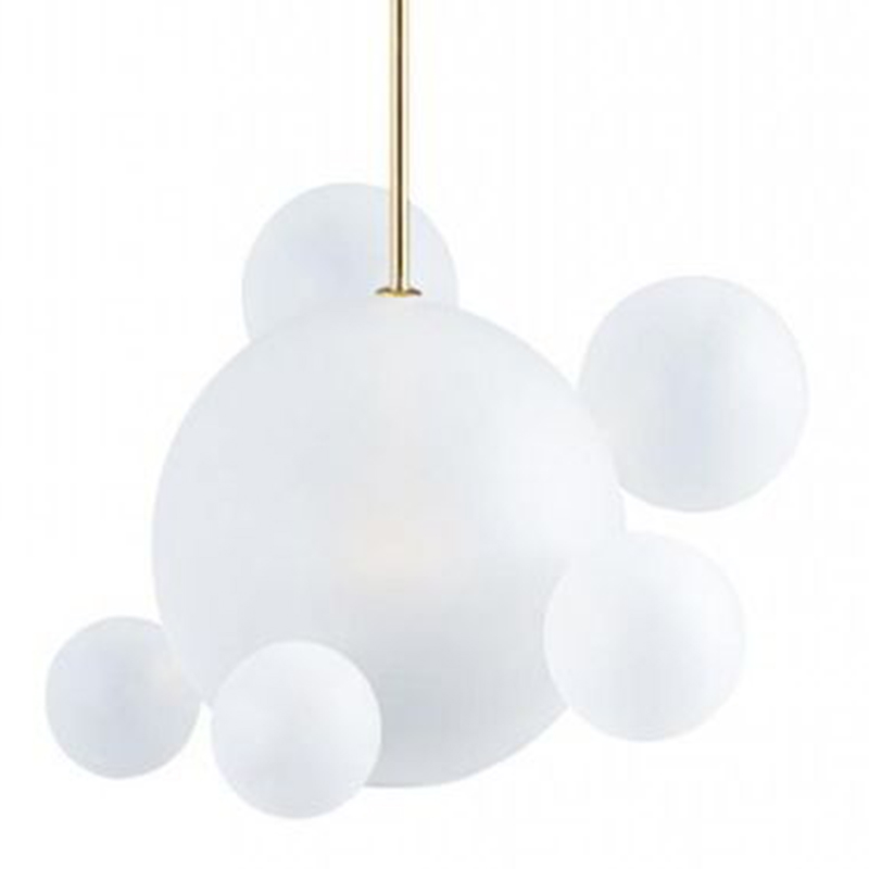 Светильник Giopato & Coombes Bollr Pendant 6 BUBBLE LAMP матовое белое стекло Белый Золотой Светильник Giopato & Coombes Bollr Pendant 6 BUBBLE LAMP матовое белое стекло Белый Золотой в Рязани | Loft Concept