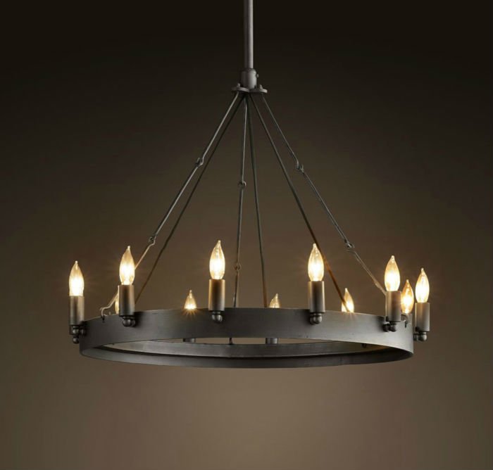Люстра Camino Round Chandelier Черный Люстра Camino Round Chandelier Черный в Рязани | Loft Concept