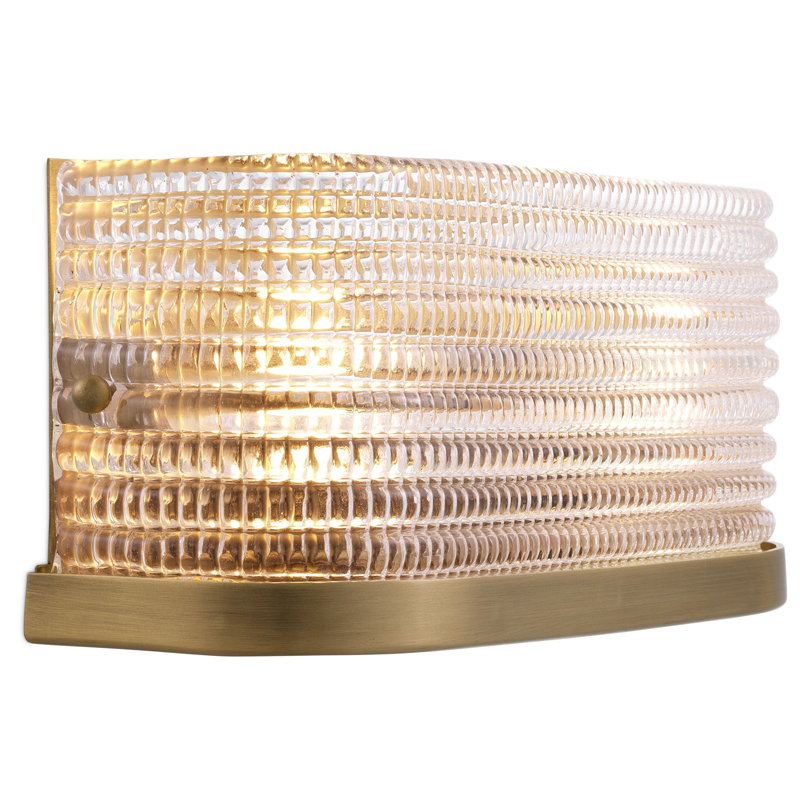Бра Eichholtz Wall Lamp Culver Прозрачный Латунь Античная полированная Бра Eichholtz Wall Lamp Culver Прозрачный Латунь Античная полированная в Рязани | Loft Concept