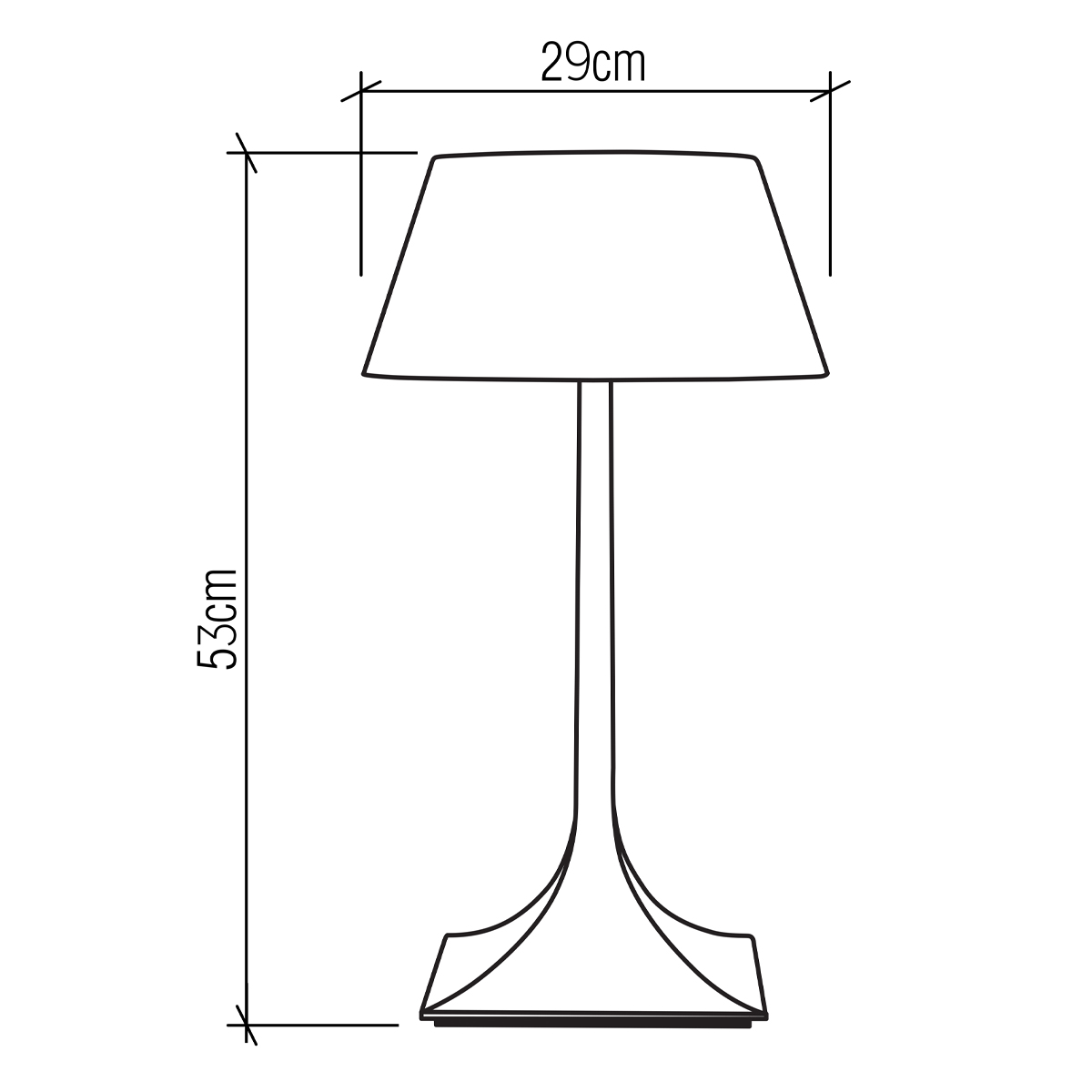 Настольная лампа со скошенным конусовидным абажуром и фигурной ножкой в цвете тик Accord Lighting в Рязани