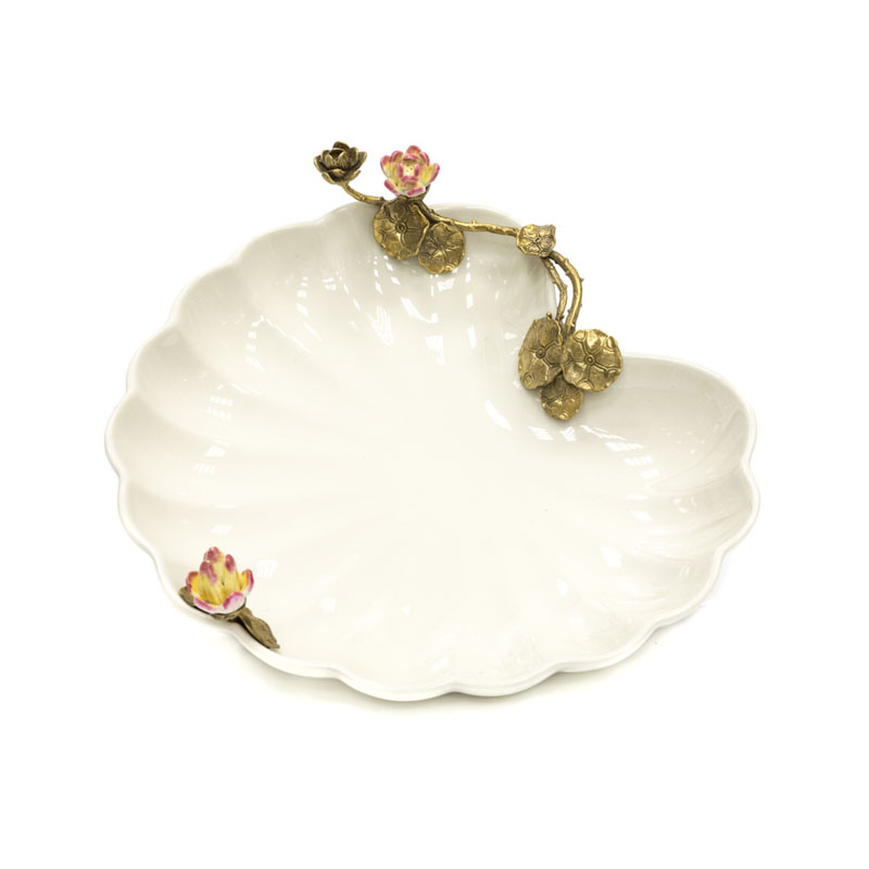 Блюдо Dish White Shell Бронза Белый Блюдо Dish White Shell Бронза Белый в Рязани | Loft Concept