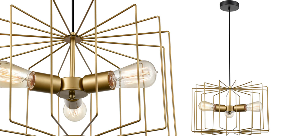 Люстра Cage Wire Color gold Люстра Cage Wire Color gold - Loft-Concept в Рязани