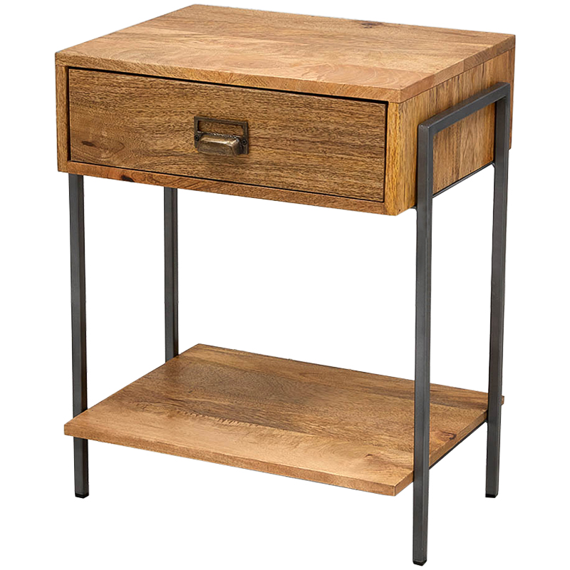 Тумбочка Dewi Loft Nightstand Древесина Латунь Черный Тумбочка Dewi Loft Nightstand Древесина Латунь Черный в Рязани | Loft Concept