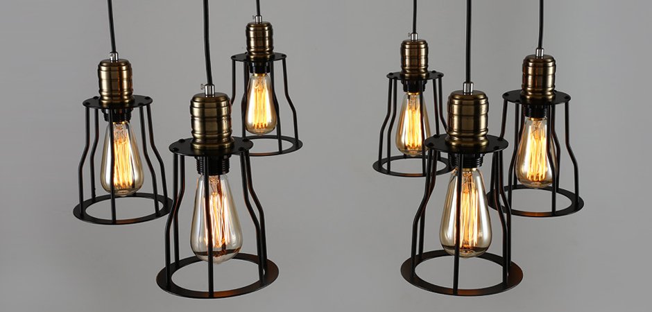 Подвесной светильник Loft Industrial Cage Filament Pendant Подвесной светильник Loft Industrial Cage Filament Pendant - Loft-Concept в Рязани