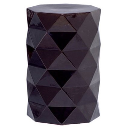 Керамический табурет Octagon Geometric Черный Керамический табурет Octagon Geometric Черный в Рязани | Loft Concept