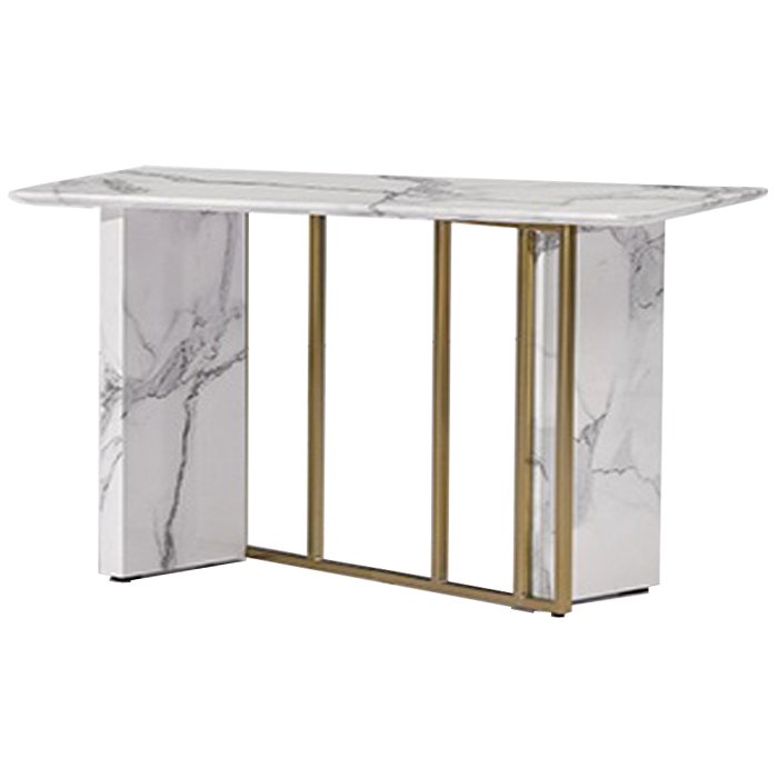 Консоль Marble Corner Белый Латунь Консоль Marble Corner Белый Латунь в Рязани | Loft Concept