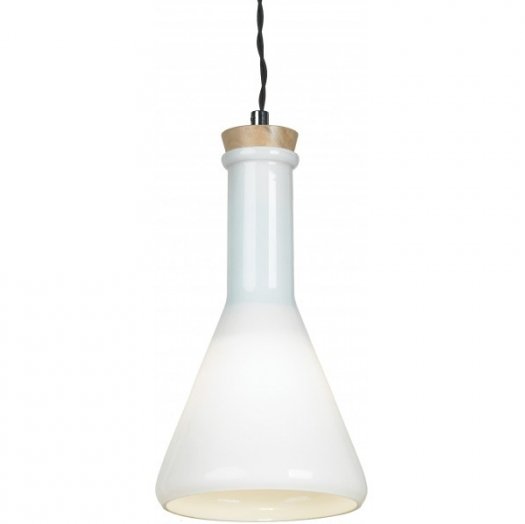 Подвесной светильник Glass Bottle Light 1 Белый Подвесной светильник Glass Bottle Light 1 Белый в Рязани | Loft Concept