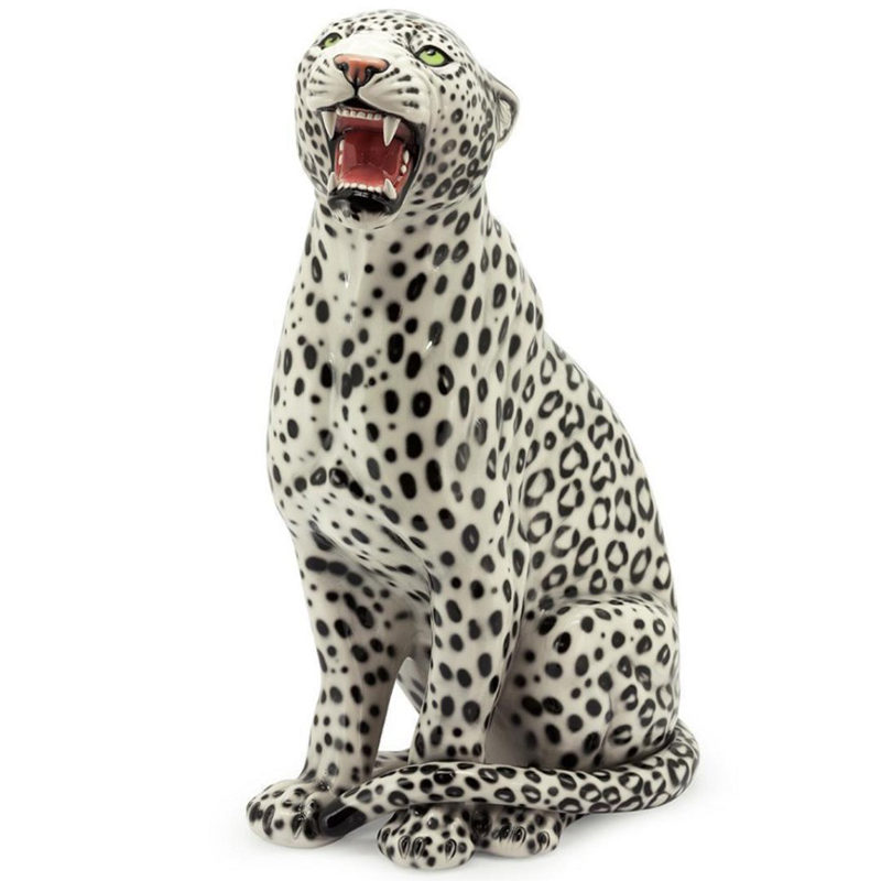 Статуэтка Abhika Leopard Dx Ivory Светло-бежевый Черный Статуэтка Abhika Leopard Dx Ivory Светло-бежевый Черный в Рязани | Loft Concept