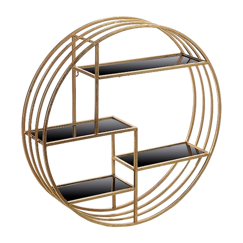 Полка Quaternion Circle Gold Золотой Желтый Полка Quaternion Circle Gold Золотой Желтый в Рязани | Loft Concept