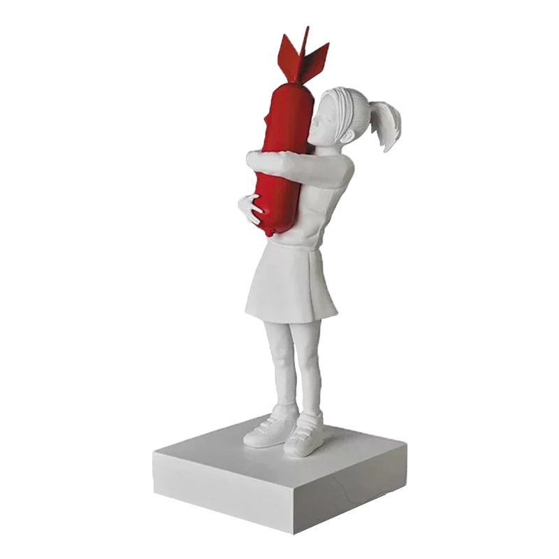 Статуэтка Banksy Bomb Hugger Sculpture Red Белый Красный Статуэтка Banksy Bomb Hugger Sculpture Red Белый Красный в Рязани | Loft Concept