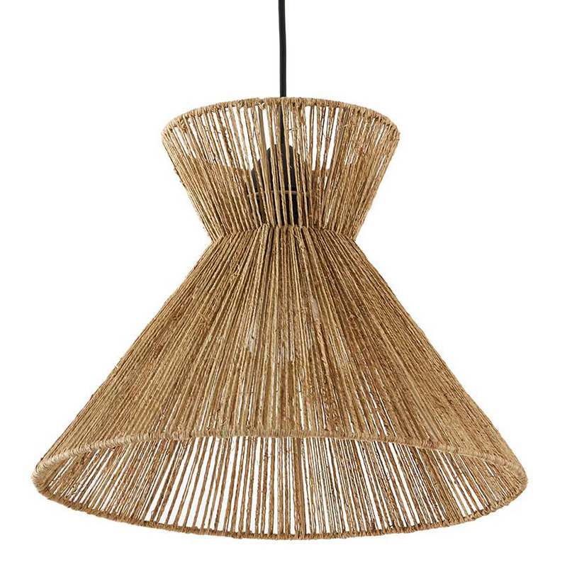 Подвесной светильник Signe Wicker Hemp Beige Horn Бежевый Подвесной светильник Signe Wicker Hemp Beige Horn Бежевый в Рязани | Loft Concept
