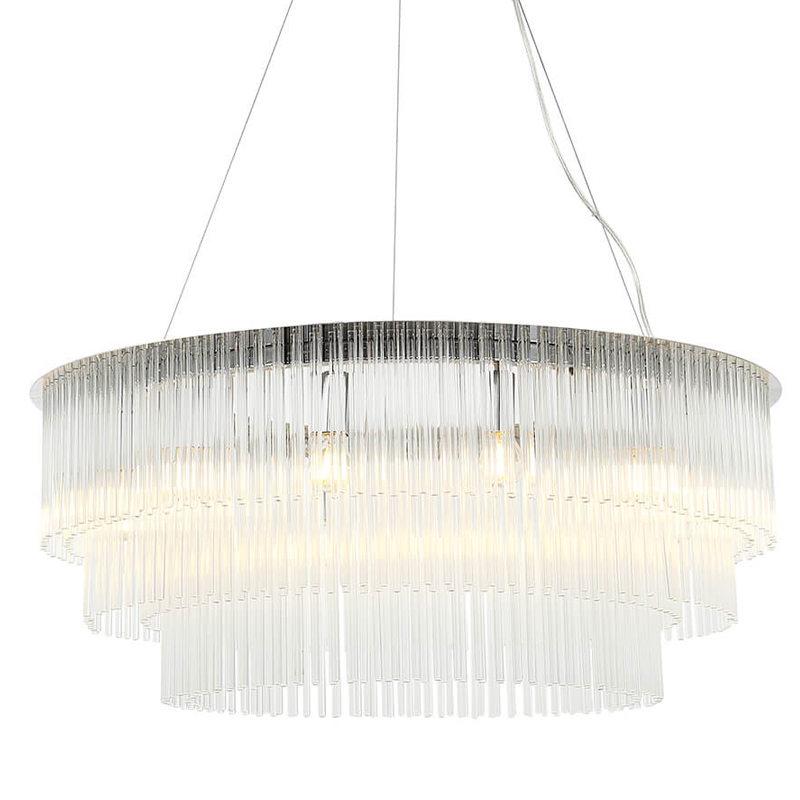 Люстра Harrison Chandelier chrome 12 lamp Хром Прозрачный Люстра Harrison Chandelier chrome 12 lamp Хром Прозрачный в Рязани | Loft Concept