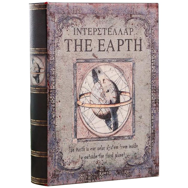 Шкатулка-книга Interstellar The Earth Book Box Серый Коричневый Золотой Шкатулка-книга Interstellar The Earth Book Box Серый Коричневый Золотой в Рязани | Loft Concept