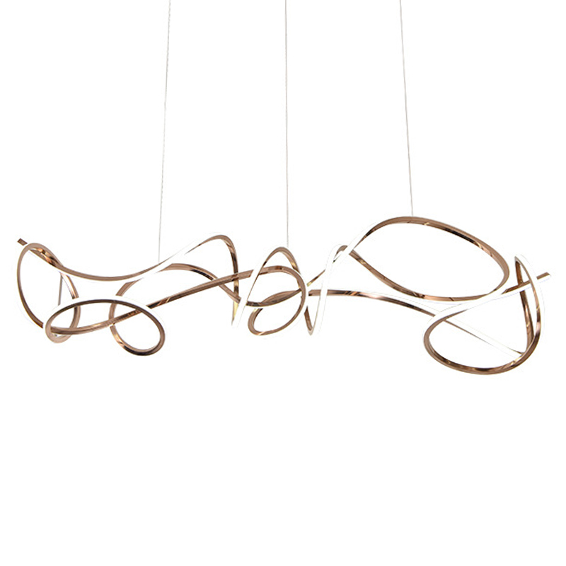Светодиодная люстра Curly Ribbon Light Глянцевое золото Светодиодная люстра Curly Ribbon Light Глянцевое золото в Рязани | Loft Concept