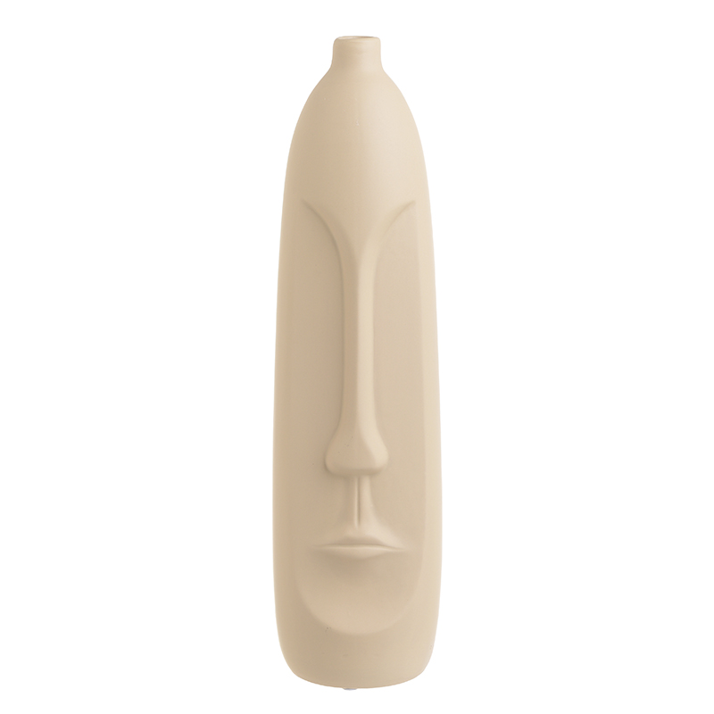 Ваза Face Ceramic Vase Бежевый Ваза Face Ceramic Vase Бежевый в Рязани | Loft Concept
