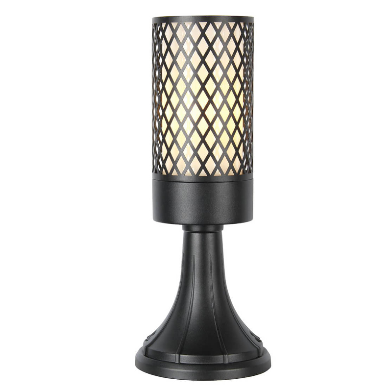 Уличный светильник Holger Street Lamp A Черный Белое матовое стекло Уличный светильник Holger Street Lamp A Черный Белое матовое стекло в Рязани | Loft Concept