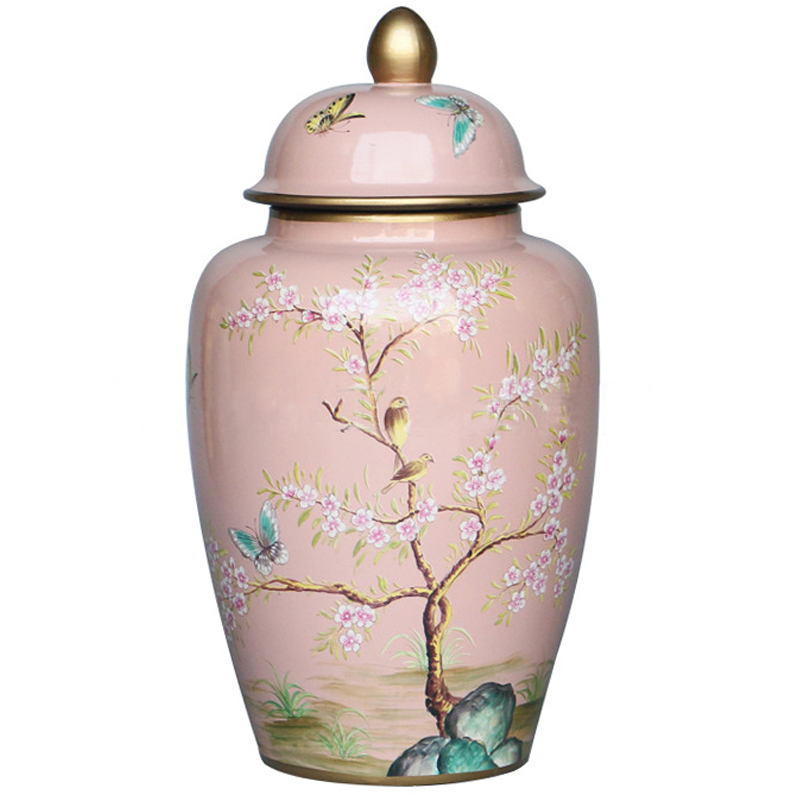 Ваза с крышкой Pink Tree Garden Vase Розовый Мульти Ваза с крышкой Pink Tree Garden Vase Розовый Мульти в Рязани | Loft Concept