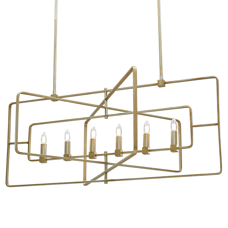 Люстра Macleod Linear Chandelier Золотой Люстра Macleod Linear Chandelier Золотой в Рязани | Loft Concept