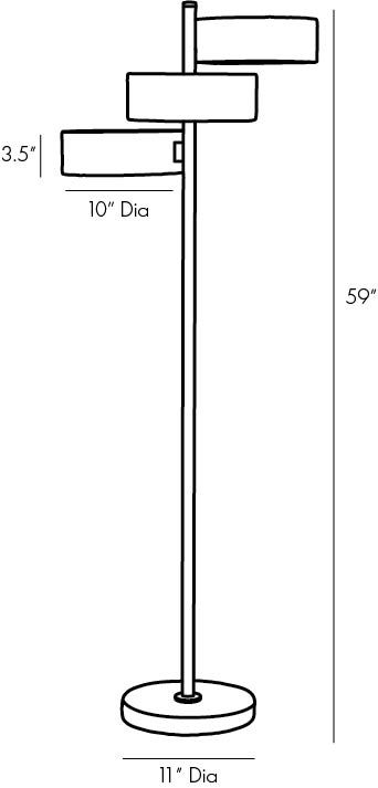 Торшер Arteriors HUTTON FLOOR LAMP Торшер Arteriors HUTTON FLOOR LAMP в Рязани