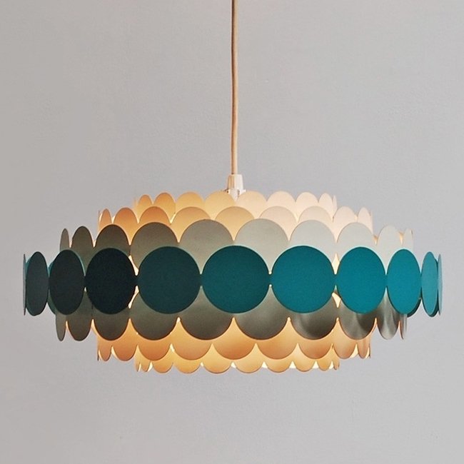 Люстра Doria Leuchten hanging lamp Бирюзовый Белый Люстра Doria Leuchten hanging lamp Бирюзовый Белый в Рязани | Loft Concept
