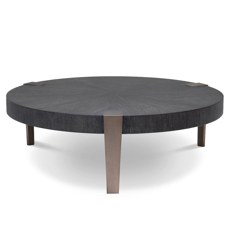 Кофейный стол Eichholtz COFFEE TABLE OXNARD Gray oak Серый Дуб Темная бронза Кофейный стол Eichholtz COFFEE TABLE OXNARD Gray oak Серый Дуб Темная бронза в Рязани | Loft Concept