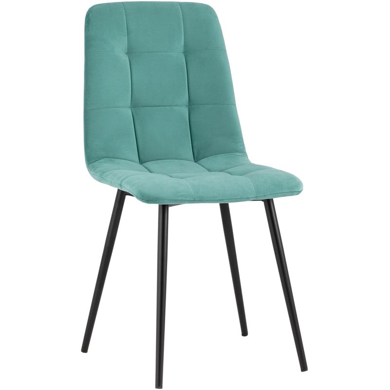 Стул NANCY S-2 Chair Бирюзовый Велюр Бирюзовый Черный Стул NANCY S-2 Chair Бирюзовый Велюр Бирюзовый Черный в Рязани | Loft Concept