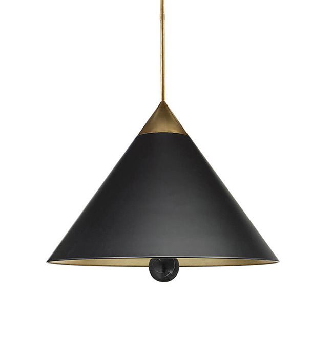 Подвесной светильник Cleo Pendant Brass & Black Черный Латунь Подвесной светильник Cleo Pendant Brass & Black Черный Латунь в Рязани | Loft Concept
