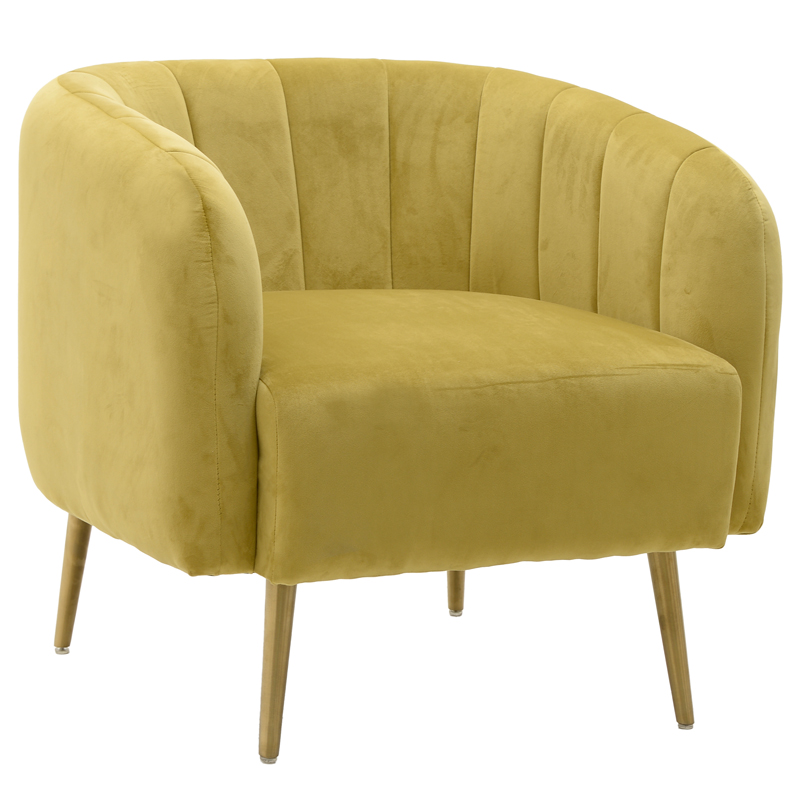 Кресло Donsia Armchair yellow Желтый Золотой Кресло Donsia Armchair yellow Желтый Золотой в Рязани | Loft Concept