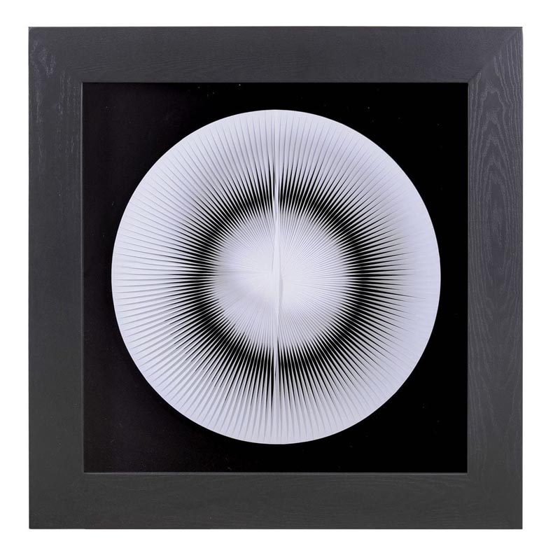 Панно Guinevere optical circle Серебряный Черный Панно Guinevere optical circle Серебряный Черный в Рязани | Loft Concept