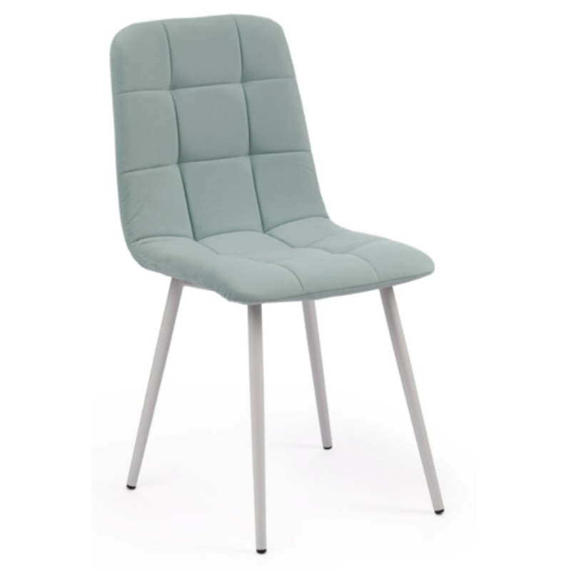 Стул Nancy Velour Light Blue Chair Светло-голубой Черный Стул Nancy Velour Light Blue Chair Светло-голубой Черный в Рязани | Loft Concept