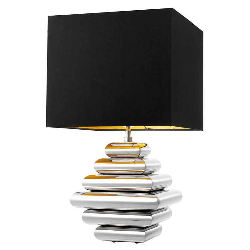 Настольная лампа Eichholtz Table Lamp Belmond Никель Черный Настольная лампа Eichholtz Table Lamp Belmond Никель Черный в Рязани | Loft Concept