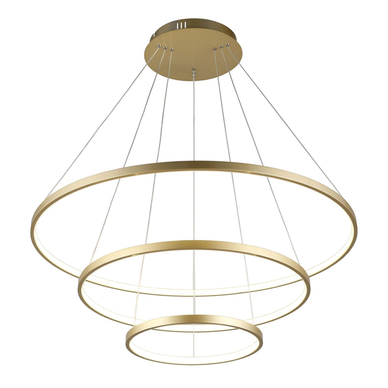 Люстра Ring Horizontal Trio Gold Золотой в Рязани | Loft Concept 